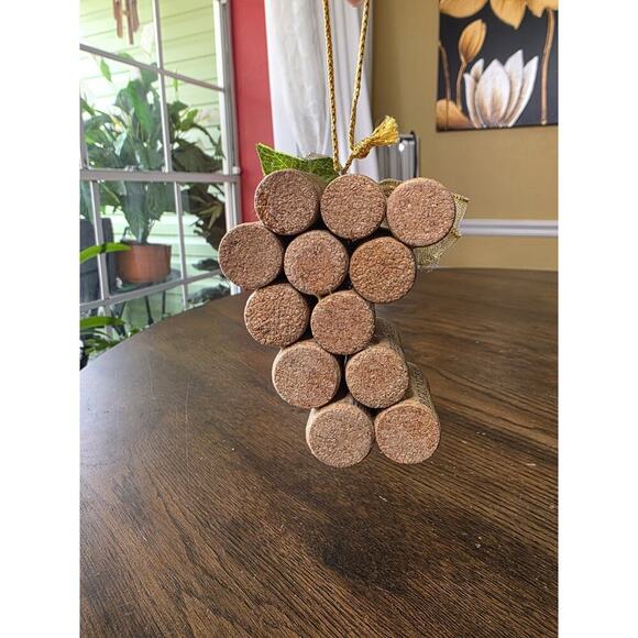 Wine Cork Christmas Tree Ornament Bunch Of Grapes - Picture 4 of 16